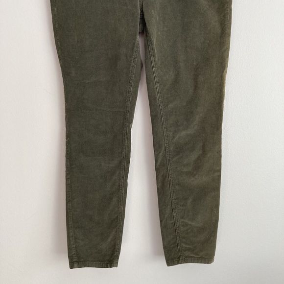 We The Free Womens Sz 29 Skinny Corduroy Button Fly Stretch Casual Pants Green - Picture 4 of 8